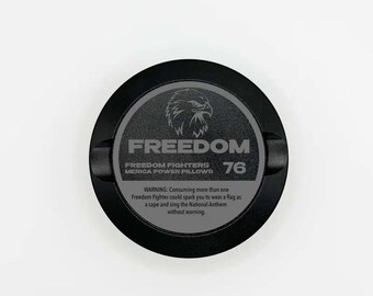 Edition 005: FREEDOM Metal Snus Can, Metal Container for Zyn, ON, Velo, or Lucy, Snus Container, Tobacco Container, Dip Can, Gift for Him