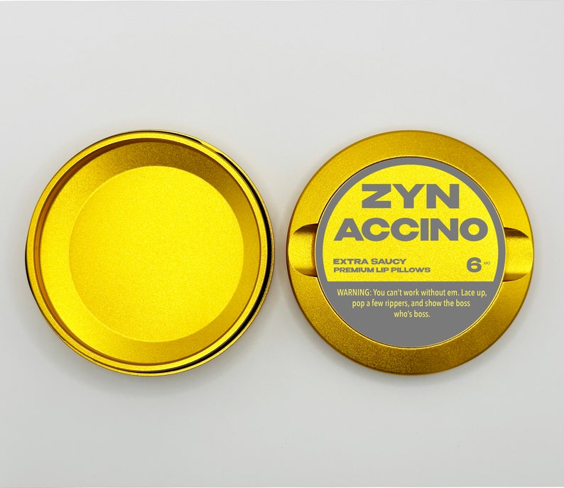Gld Edition 003 ZYNACCINO Metal Zyn Can, Custom Snus Container, Metal