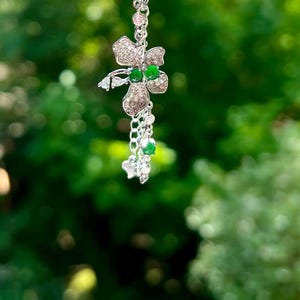 Zertifizierte natürliche Guatemala Grade A Jade / eisgrüne Jadiete Sterling Silber Armband #0961