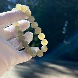 10mm High quality Certified Natural old mine Hetian jade nephrite Bracelet/ green with purple color bracelet 天然和田玉 青海晴水料 紫绿双色 起荧光猫眼#4913