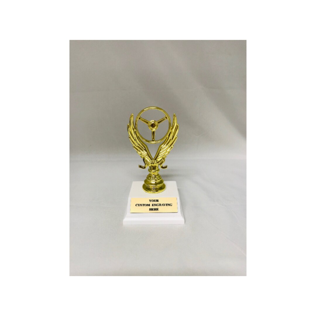 Driving Trophy Race Trophy / Steering Wheel Trophy / Racing Trophy - Etsy