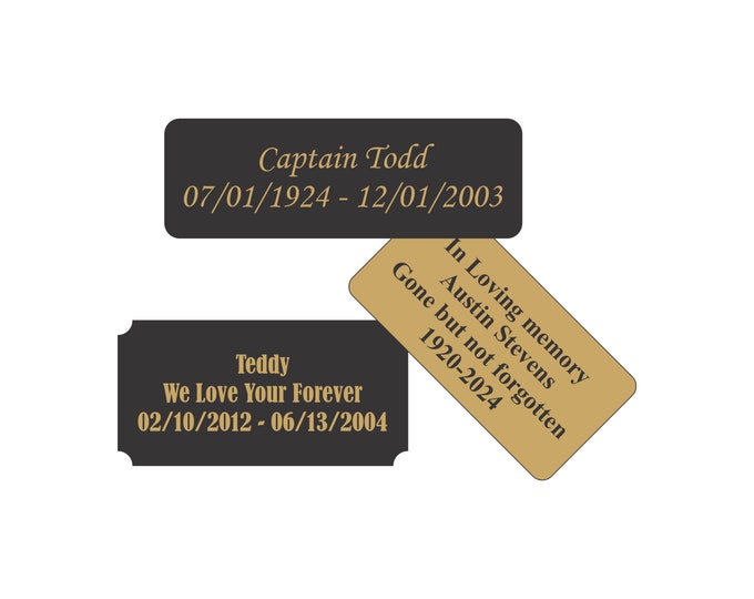 thumbnail image 2 of 2 X 6 Inch Engraved Brass Plate - Custom Name/ID Tag For Trophy, Case, Or Flag Box 2 of 13