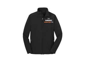 Custom Embroidered Soft Shell Full-zip Jacket, Monogrammed Team