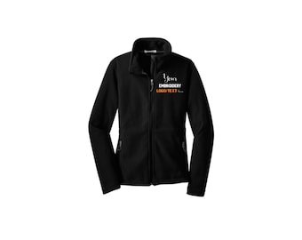 Ladies fleece jacket, full zip jacket, ladies jacket, gifts for her, embroidered coat, personalized jacket