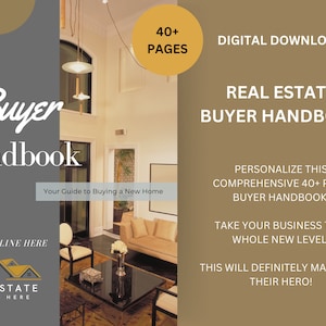 Home Buyer Handbook | Buyer Packet | House Hunting | Canva Template | Real Estate Template | Real Estate Marketing | Buyer Tools