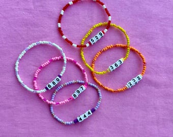 Customized Spiritual Angel Number Bracelets Gift for Women: Y2K Bracelets