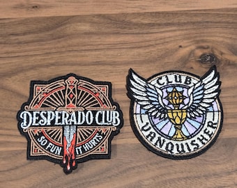 Desperado Club and Club Vanquisher Patch Combo, Dungeon Crawler Carl-inspired litrpg Patches