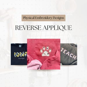 Reverse Applique Hand Embroidery Kit + Video Tutorial + Fabric