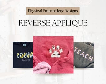 Reverse Applique Hand Embroidery Kit + Video Tutorial + Fabric