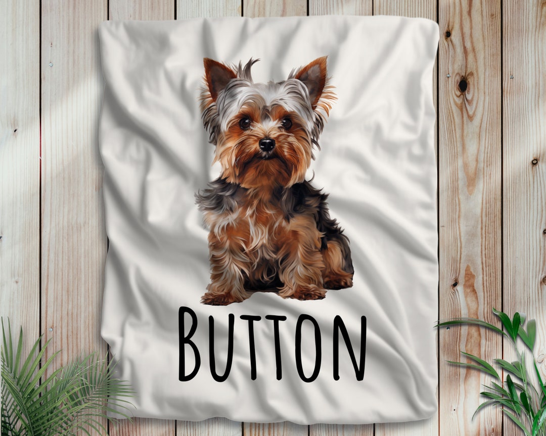 Personalized Yorkie Blanket Custom Dog Blanket With Name Personalized Blanket Custom Name