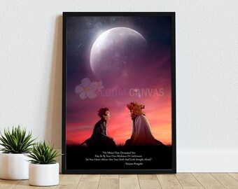 Anime Canvas Wall Art, Anime Demon Wall Art, Anime Poster, Anime Wall Decor, Cadeau voor Anime Lovers, Sunset Art, Slayer Anime Poster Print