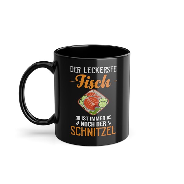 Tasse Fisch Schnitzel lustig Humor Essen Geschenk Geburtstag witzig Küche Männer Er Sie Anlass Geschenkidee frech lecker