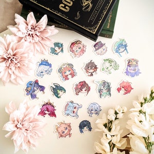 Mini Genshin Holo-Stickers