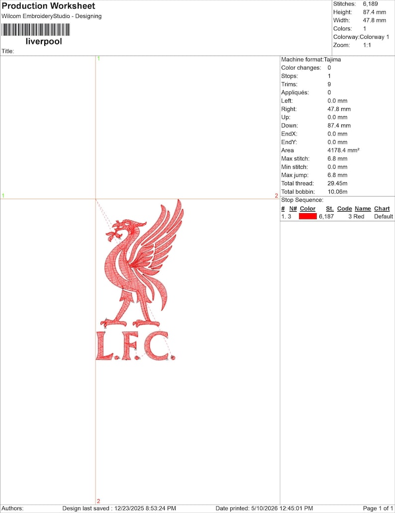 Liverpool Fc Embroidery Design Pes Dst Exp Jef Hus Vp3 Instant Download ...