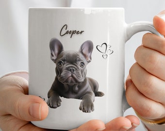 Personalized Pet Photo Mug, Dog and Cat lovers, Ideal Gift for Dog and Cat Owners, Custom Coffee Mug for Dog and Cat Dads, Pet Painting Mug