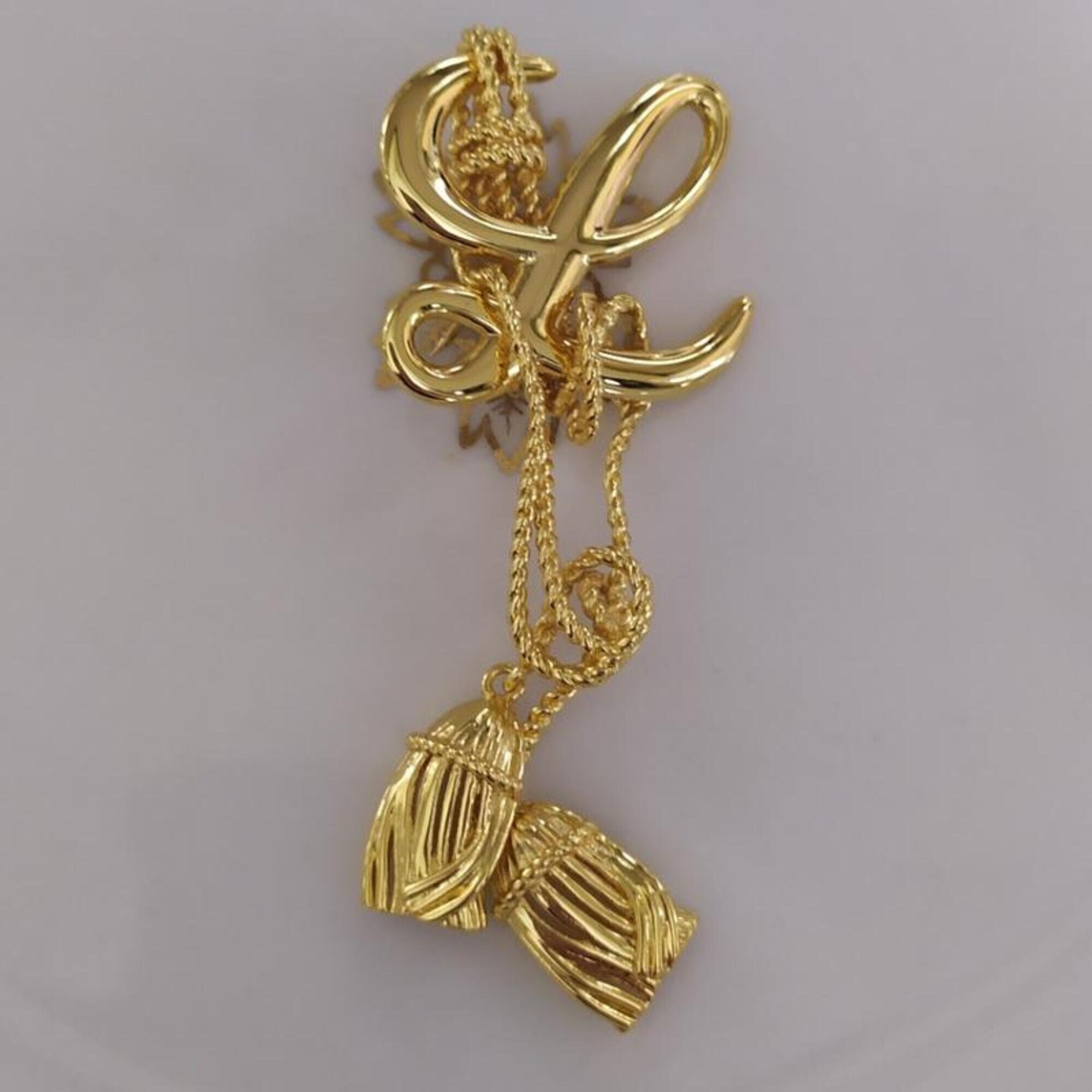 LOEWE Brooch Pin Monogram Gold Tassel Rope Etsy Australia