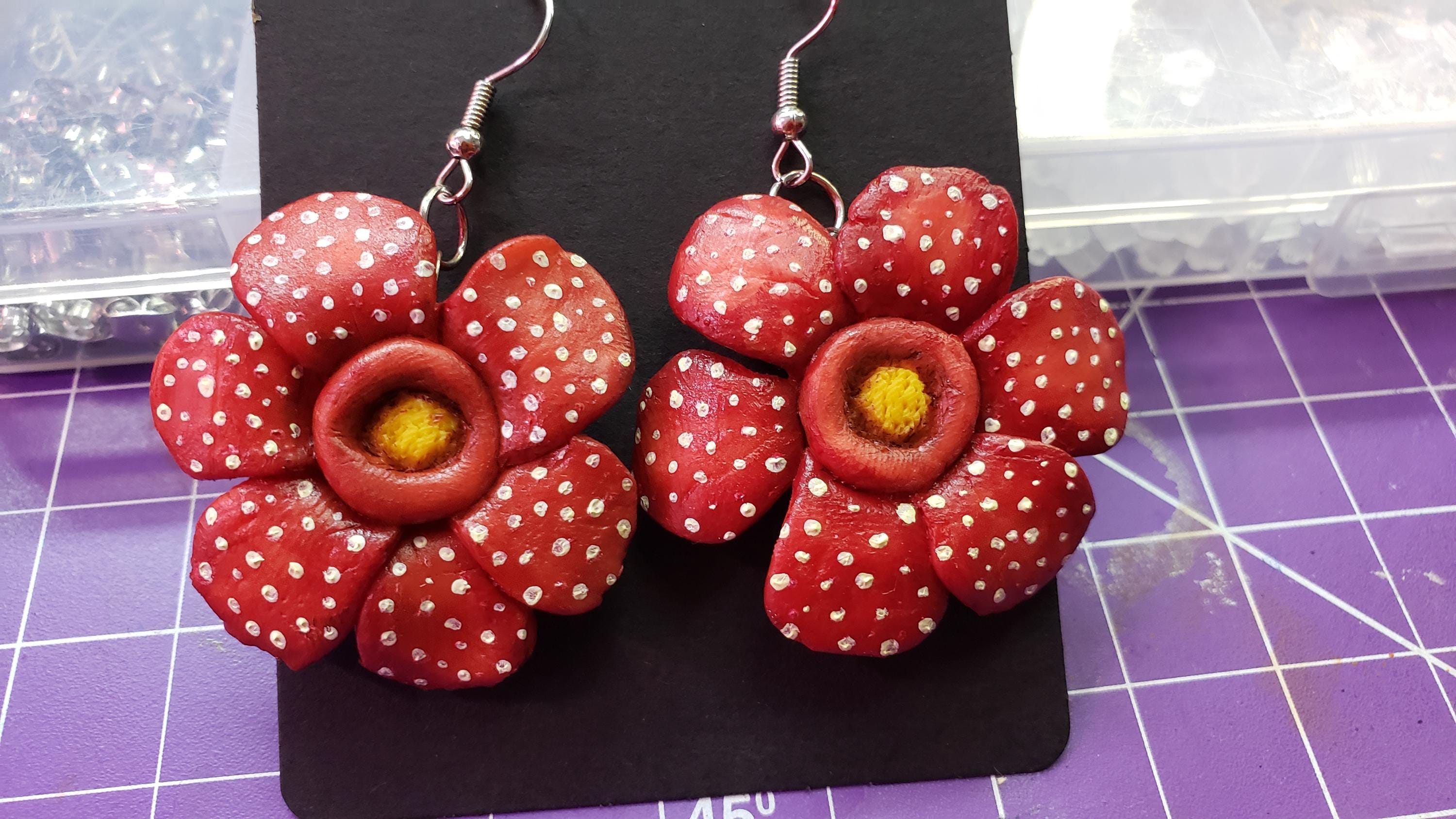 Rafflesia Arnoldii (corpse Flower) Earrings - Etsy