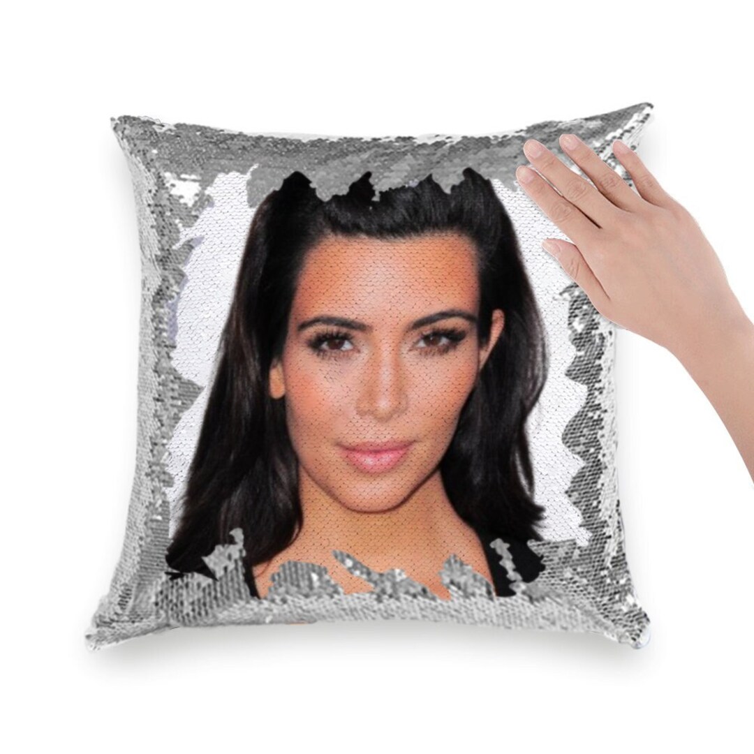 Kim Kardashian Sequin Pillow Celebrity Pillowcase Cushions Cool Pillow