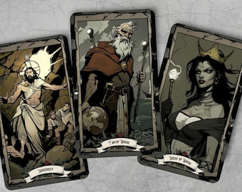 Witchy Tarot Deck, Raider Waite Tarot, Black Tarot Cards, Tarot for Beginners, Divination Tools, Black Halloween Gifts, Dark Fantasy Oracle