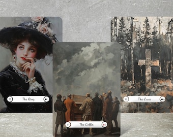 Human Figure Lenormand Cards, Antique Lenormand Deck with Guidebook, Mannerism Oracle Deck, Divination Tools, Fortune Telling Gifts