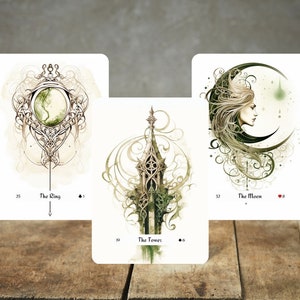 Cartes fantastiques Lenormand, conte de fées Lenormand, Lenormand moderne, outils de divination, Petit Lenormand, jeu de cartes Lenormand complet, cadeaux Oracle celtiques