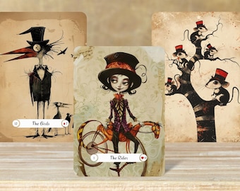 Spooky Lenormand Deck, Whimsical Oracle Cards, Wonka Oracle Deck, Gothic Lenormand Cards, Divination Tools, Petit Lenormand, Halloween Gifts