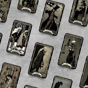 Jeu de tarot gothique médiéval, cartes de tarot post-apocalyptique, jeu de tarot sombre, guide du tarot, tarot RSW, cadeau tarot gothique, cartes de tarot sombre