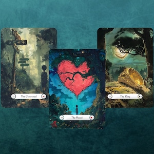 Mystical Lenormand Deck, Fairy Tale Oracle Cards, Divination Tools, Petite Lenormand, Mystical Gifts, Anime Lenormand with Guidebook