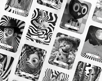 Cartoon Lenormand Deck, Rubber Hose Oracle Cards, Beginners Guidebook