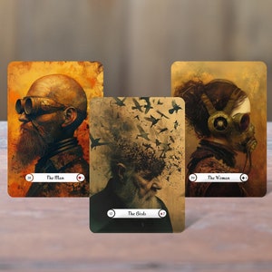 Steampunk Lenormand-spel, surrealistische orakelkaarten, fantastisch orakelspel, moderne Lenormand, waarzeggerij, volledig Lenormand-spel, orakelcadeaus