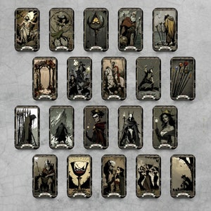 Witchy Tarot Deck, Raider Waite Tarot, Black Tarot Cards, Tarot for Beginners, Divination Tools, Black Halloween Gifts, Dark Fantasy Oracle