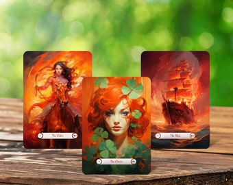 Loish Art Fiery Lenormand Deck, Vibrant Divination Cards