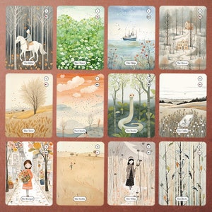 Jeu de cartes Lenormand mystique, Cartes Oracle, Jeu de cartes Oracle, Lenormand coloré, Lenormand moderne, Outils divinatoires, Petit Lenormand, Lenormand complet