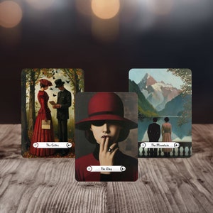 Mystical Lenormand Deck, Oracle Cards, Romantic Oracle Deck, Love Story Lenormand, Surreal Lenormand, Petit Lenormand, Full Lenormand