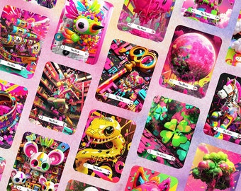 Pop Art Lenormand Deck, Modern Kpop Style, Futuristic Oracle Cards, Divination Tools, Full Lenormand Deck, Oracle Gifts