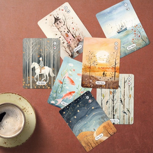 Zachte Lenormand-deck, Orakelkaarten, Kleurrijke Lenormand, Moderne waarzeghulpmiddelen, Petit Lenormand, Volledige Lenormand-deck