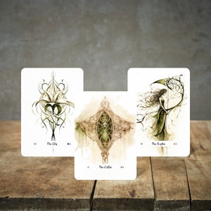 Minimal Lenormand Cards, Celtic Symbols Tarot Lenormand, White Oracle Deck, Divination Tool, Full Lenormand Deck with Guidebook, Pagan Gifts
