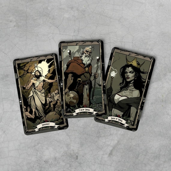 Witchy Tarot Deck, Raider Waite Tarot, Black Tarot Cards, Tarot for Beginners, Divination Tools, Black Halloween Gifts, Dark Fantasy Oracle