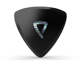 Black carbon fiber reinforced PEEK guitar plectrum