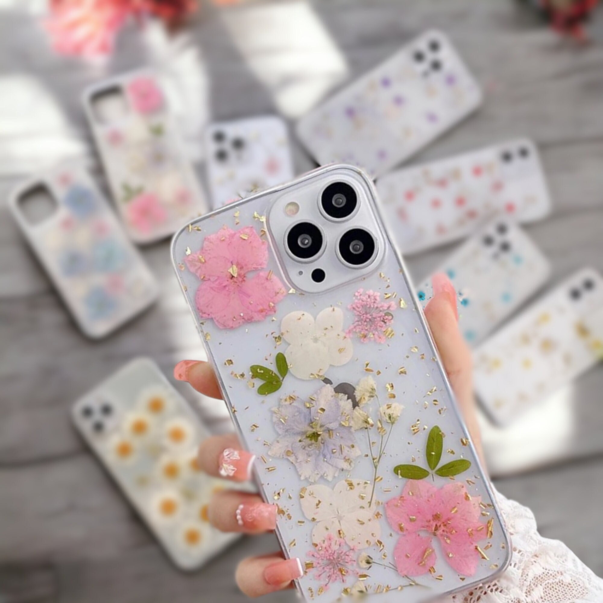 Clear flower clearance phone case