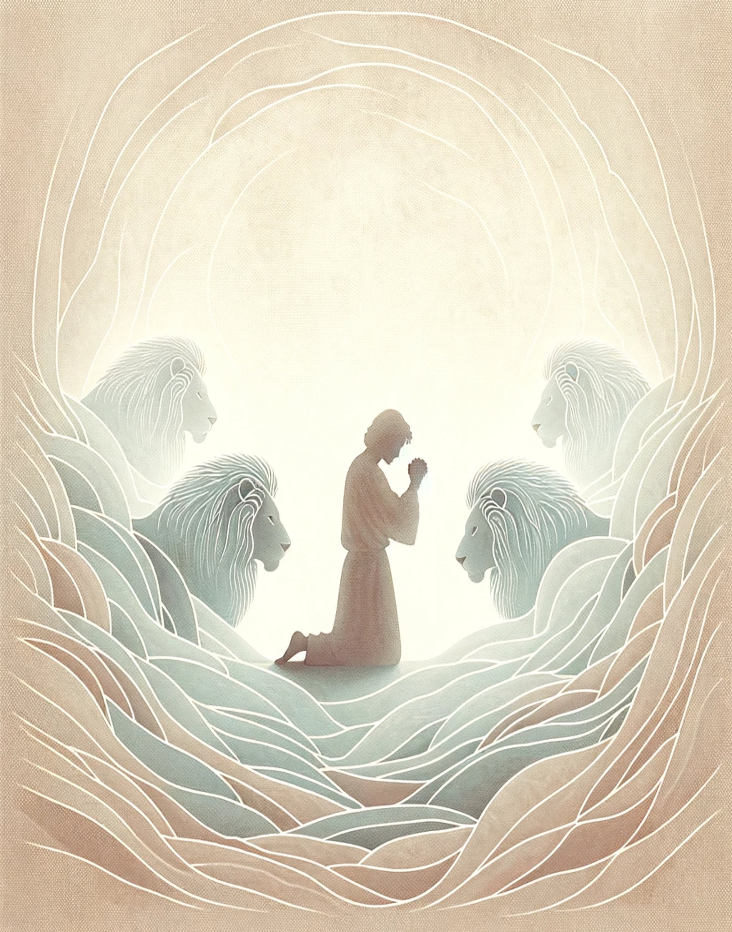 Daniel Print Daniel in the Lions' Den || DIGITAL DOWNLOAD, Modern Minimalistic ...