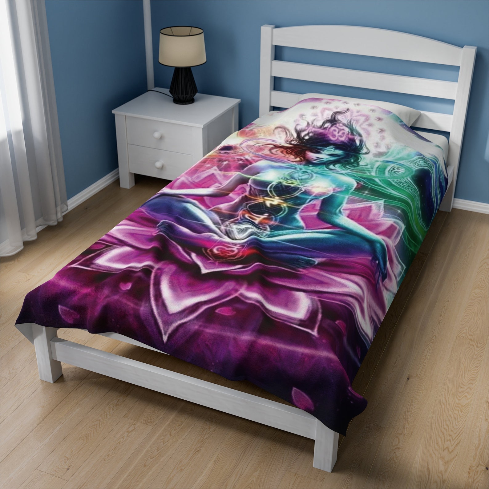 Medium Weight Plain Velvet Plush Double Blanket