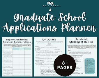 Graduate School Applications Planner