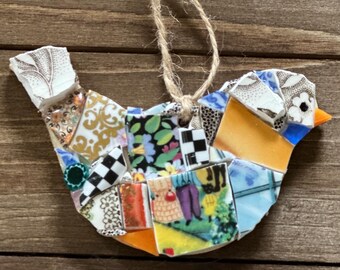 Sweet Hanging Bird Mosaic