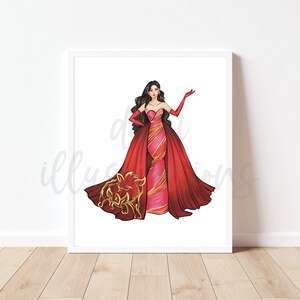 Year of the Pig Fashion Illustration | Digital Fashion Installation Print  (Instant Printable Fashion Illustration Print)