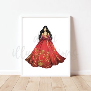 Year of the Tiger Fashion Illustration | Digital Fashion Installation Print  (Instant Printable Fashion Illustration Print)