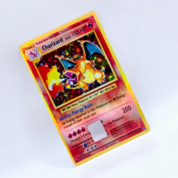 Charizard Debit Card Sticker Cover | Holographic | Water Resistant | Sticker