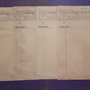 Antique Blank Invoices from the Late 19th Century