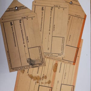 Etichette postali ferroviarie originali del 1940 - Set di 5