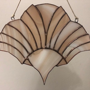 Art Deco Shell Fan Stained Glass